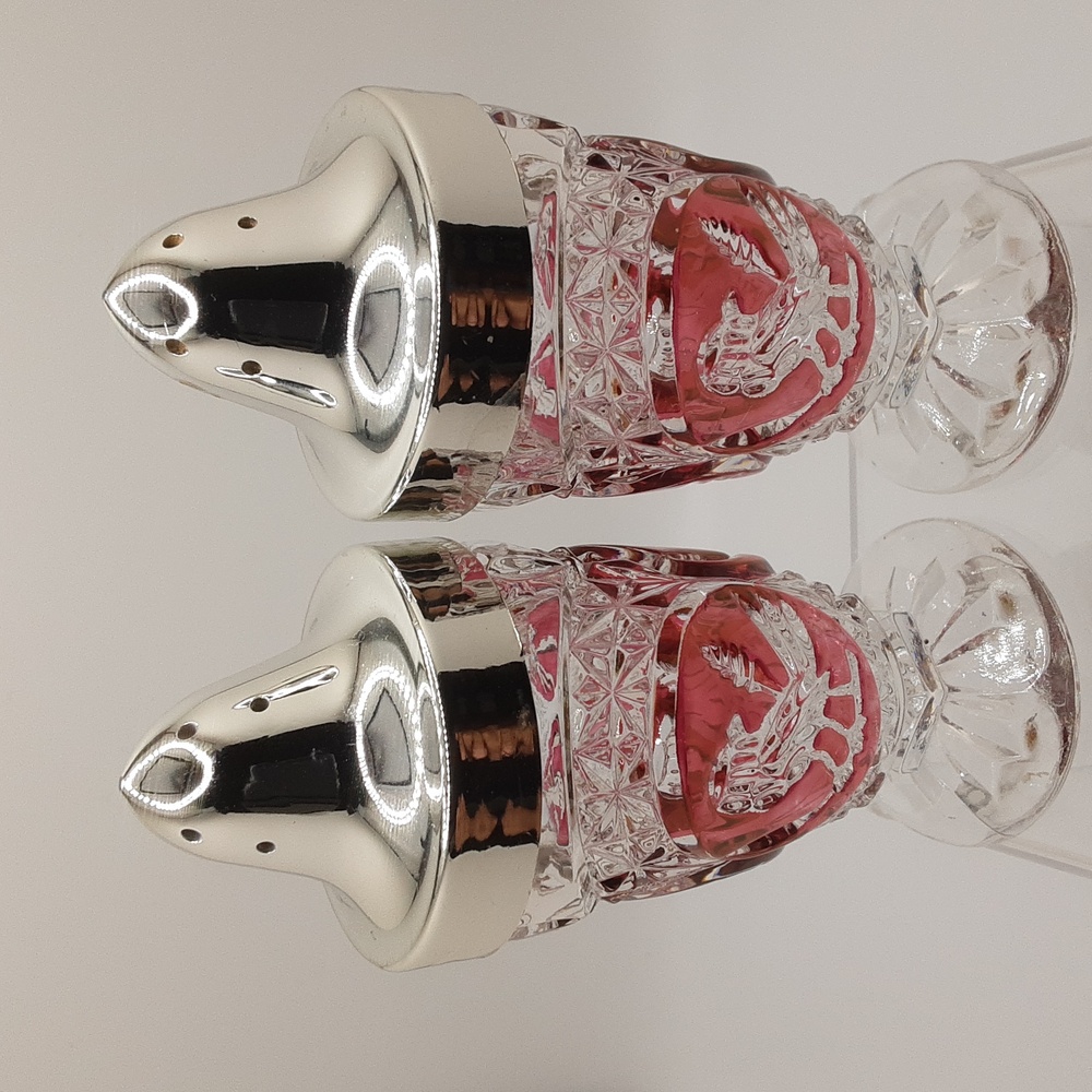 Vintage Hofbauer Byrdes Crystal Salt and Pepper Shaker Set - Picture 2 of 16